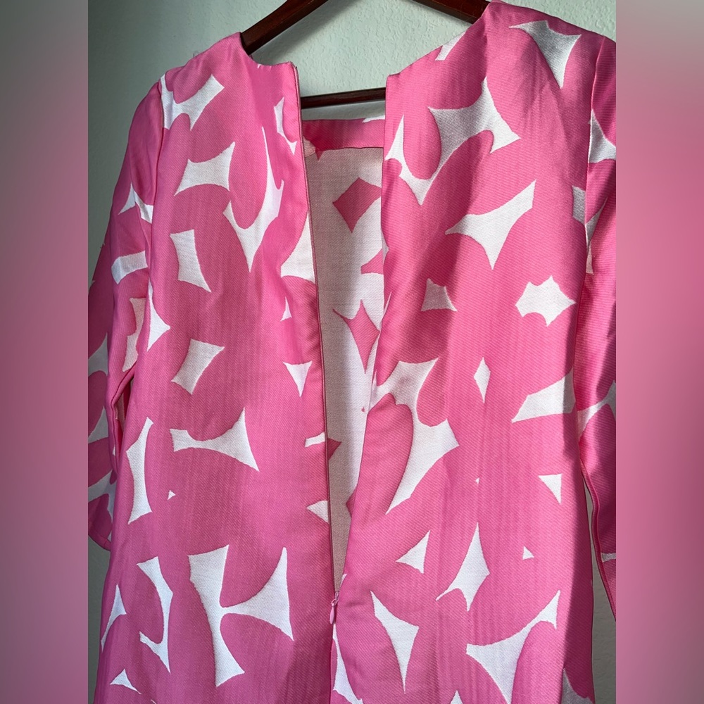 Tuckernuck Kaftan pink Italian floral Jaimie Dress like new XL - Picture 6 of 9